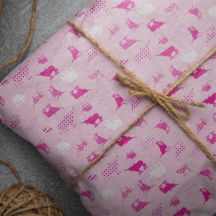 Roze gebatterde Longhorns patroon Tissuepapier