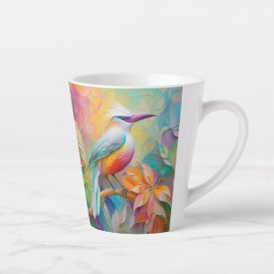 Roze Gebekt Rood Borst Fantasie Vogel Latte Mok
