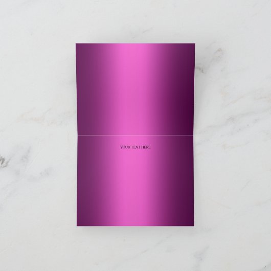  roze gebladerte & boog dank u kaart (Binnen)