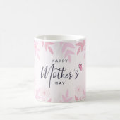 Roze gebladerte & vlinders koffiemok (Center)