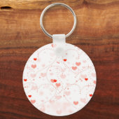 Roze geblikken (Valentijnsdag) Sleutelhanger (Voorkant)