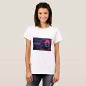 Roze geblinddoekte Medusa T-shirt (Voorkant volledig)