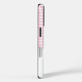 Roze gebloemd geruit monogram Case-Mate iPhone case (Achterkant / Rechts)