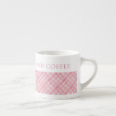 ROZE GEBLOEMDE QUILT Espresso kopje + Tekst Kop (Rechts)
