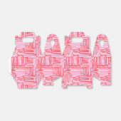 Roze gebogen golvende krabbel abstract modern bedankdoosjes (Uitgevouwen)