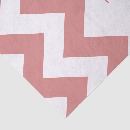Roze gebold Chevron met monogram Tissuepapier (Detail)