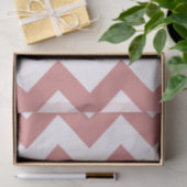 Roze gebold Chevron met monogram Tissuepapier (Geschenk)