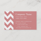 Roze gebold Chevron Monogram Visitekaartje (Achterkant)
