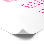 Roze geboorte Stats Baby Footprint Sassy from Birt Poster (Hoek)