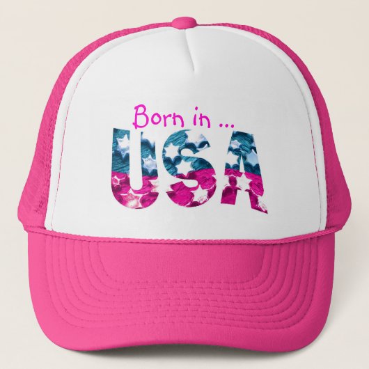 Roze Geboren in het Amerikaanse Pet Vlag (Voorkant)