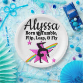 ROZE GEBOREN IN TUMBLE GYMNAST PAPIEREN BORDJE (Feest)