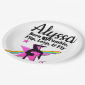 ROZE GEBOREN IN TUMBLE GYMNAST PAPIEREN BORDJE (Gekanteld)