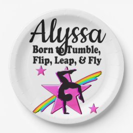  ROZE GEBOREN IN TUMBLE GYMNAST PAPIEREN BORDJE