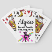  ROZE GEBOREN IN TUMBLE GYMNAST POKERKAARTEN (Achterkant)