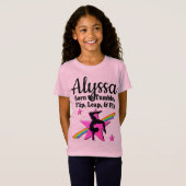  ROZE GEBOREN IN TUMBLE GYMNAST T-SHIRT (Voorkant volledig)