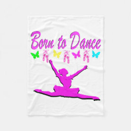 ROZE GEBOREN OM BALLERINA DESIGN TE DANSEN FLEECE DEKEN