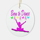  ROZE GEBOREN OM BALLERINA DESIGN TE DANSEN KERAMISCH ORNAMENT (Links)