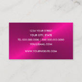 Roze geborsteld metalen glans visitekaartje (Achterkant)