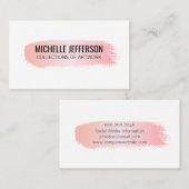 Roze geborsteld visitekaartje (Voorkant / Achterkant)