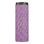 ROZE GEBREIDE LOOK PATRONEN THERMOSBEKER (Achterkant)
