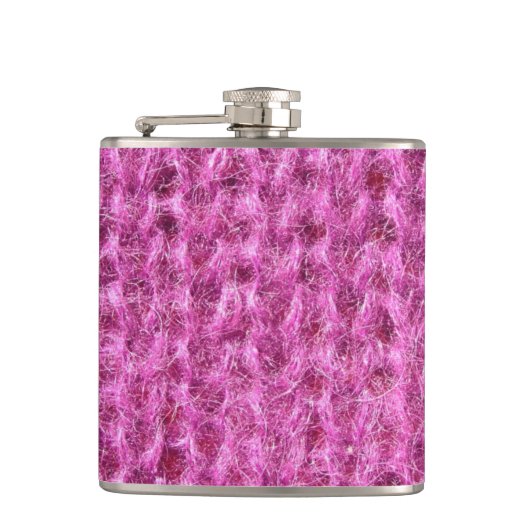 Roze gebreide verbinding heupfles (Voorkant)