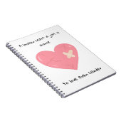 Roze gebroken hart notitieboek (Rechterzijde)