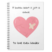 Roze gebroken hart notitieboek (Voorkant)