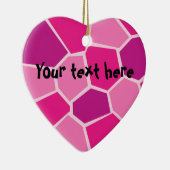 Roze gebroken hart op maat gemaakte keramische ker keramisch ornament (Rechts)
