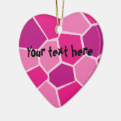 Roze gebroken hart op maat gemaakte keramische ker keramisch ornament (Links)