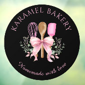 Roze gebruiksvoorwerpen Bakkerij koken Window Clin Raamsticker (Vel 3)