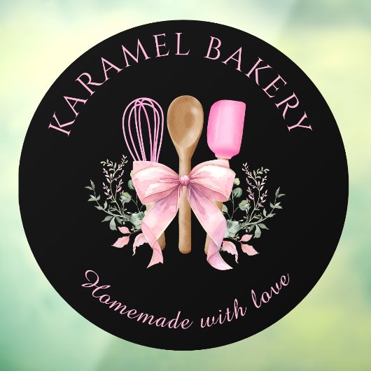 Roze gebruiksvoorwerpen Bakkerij koken Window Clin Raamsticker (Vel 3)