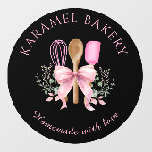 Roze gebruiksvoorwerpen Bakkerij koken Window Clin Raamsticker (Vel)