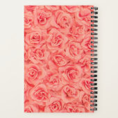 Roze Gebundelde Rozen Klassiek Monogram Notitieboek (Achterkant)