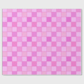 Roze gecheckt pakpapier (Vlak)