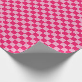 Roze gecheckt pakpapier (Hoek)
