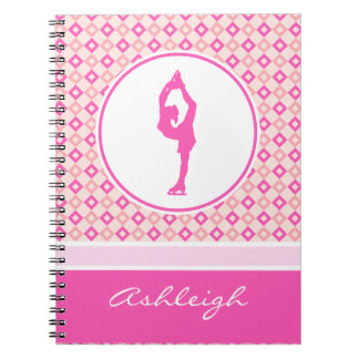Roze gecheckte diamanten Afbeelding Skater met mon Notitieboek