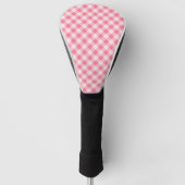Roze gecheckte fashionable Squares Classy Trendy Golfheadcover (Voorkant)