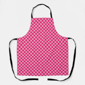 Roze Gecontroleerd Apron Schort (Voorkant)