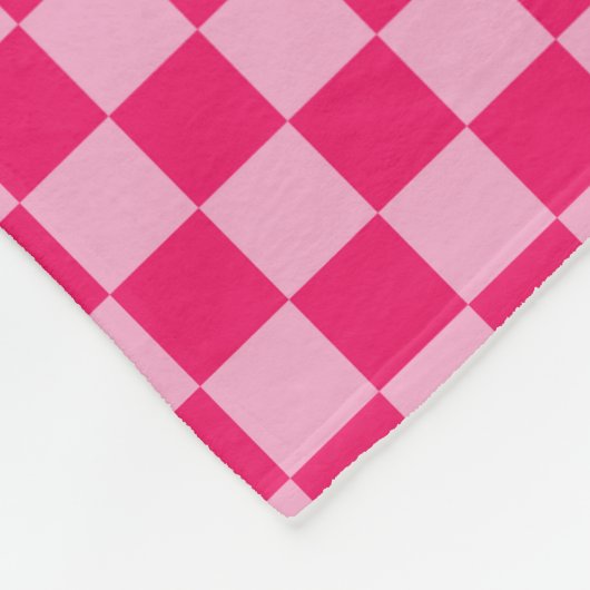 Roze gecontroleerd fleece deken (Hoek)