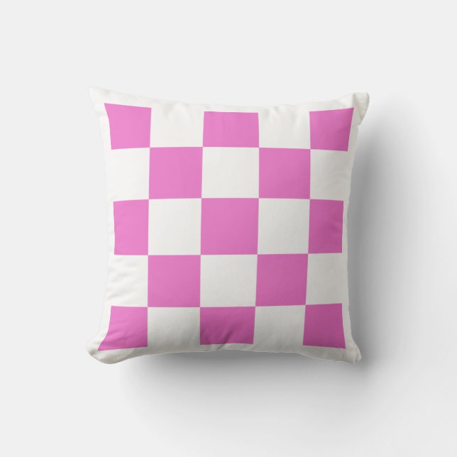 Roze gecontroleerd kussen (Voorkant)