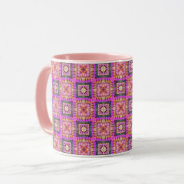 Roze gecontroleerd mok