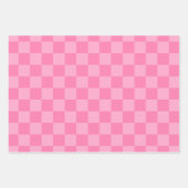Roze gecontroleerd patroon inpakpapier vel (Voorkant 2)
