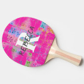 Roze, gedempte look of om het even welke kleur - H Tafeltennisbatje (Zijkant)