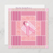 Roze gedenkteken voor borstkanker kaart (Voorkant / Achterkant)