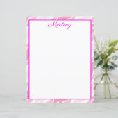 Roze Gedesigneerd Vellen Papier (Staand voorkant)