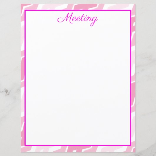 Roze Gedesigneerd Vellen Papier (Voorkant)