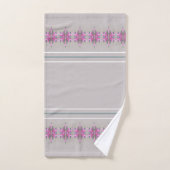 Roze Gedetailleerd Patroon Bad Handdoek (Handdoek)