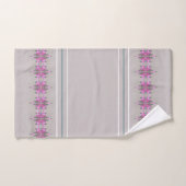 Roze Gedetailleerd Patroon Bad Handdoek (Handdoek)