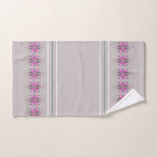 Roze Gedetailleerd Patroon Bad Handdoek (Handdoek)