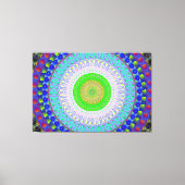 Roze Gedistilleerde Mandala Circle Stretched Canva Canvas Afdruk (Voorkant)